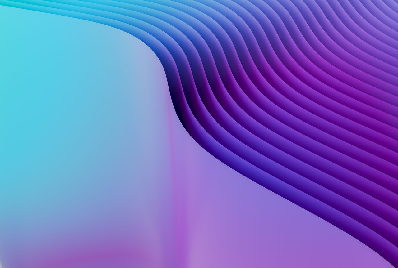Abstract flowing structures in rich blue, green and purple tones representing luxury, fluidity and business progression. A seamless premium visual created through 3D rendering, designed to convey evolution, sophistication and modern identity.